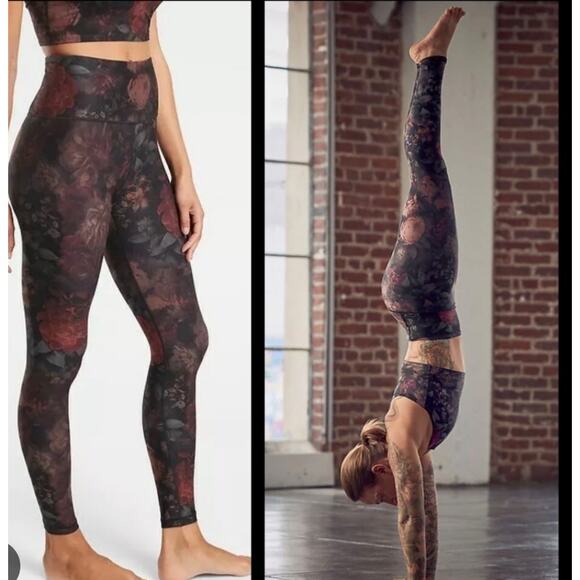 Athleta Conscious Crop /Workout /Yoga set Norwegian leggings/ Elation/ ST Tall - Picture 1 of 11